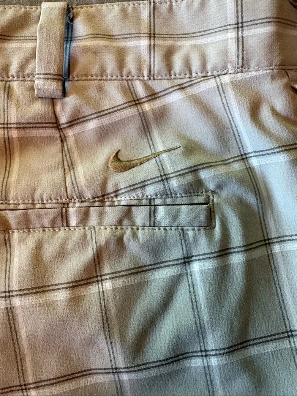 Men's Light Gray Patterned Golf Shorts